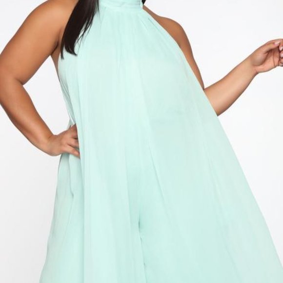 All The Flow Wide Leg Jumpsuit - Mint - Picture 5 of 7